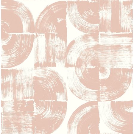 MANHATTAN COMFORT Matoury Giulietta Blush Painterly Geometric 33 ft L X 205 in W Wallpaper BR4014-26405